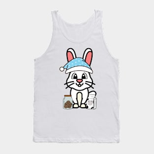 Cute Bunny is having a midnight snack Tank Top